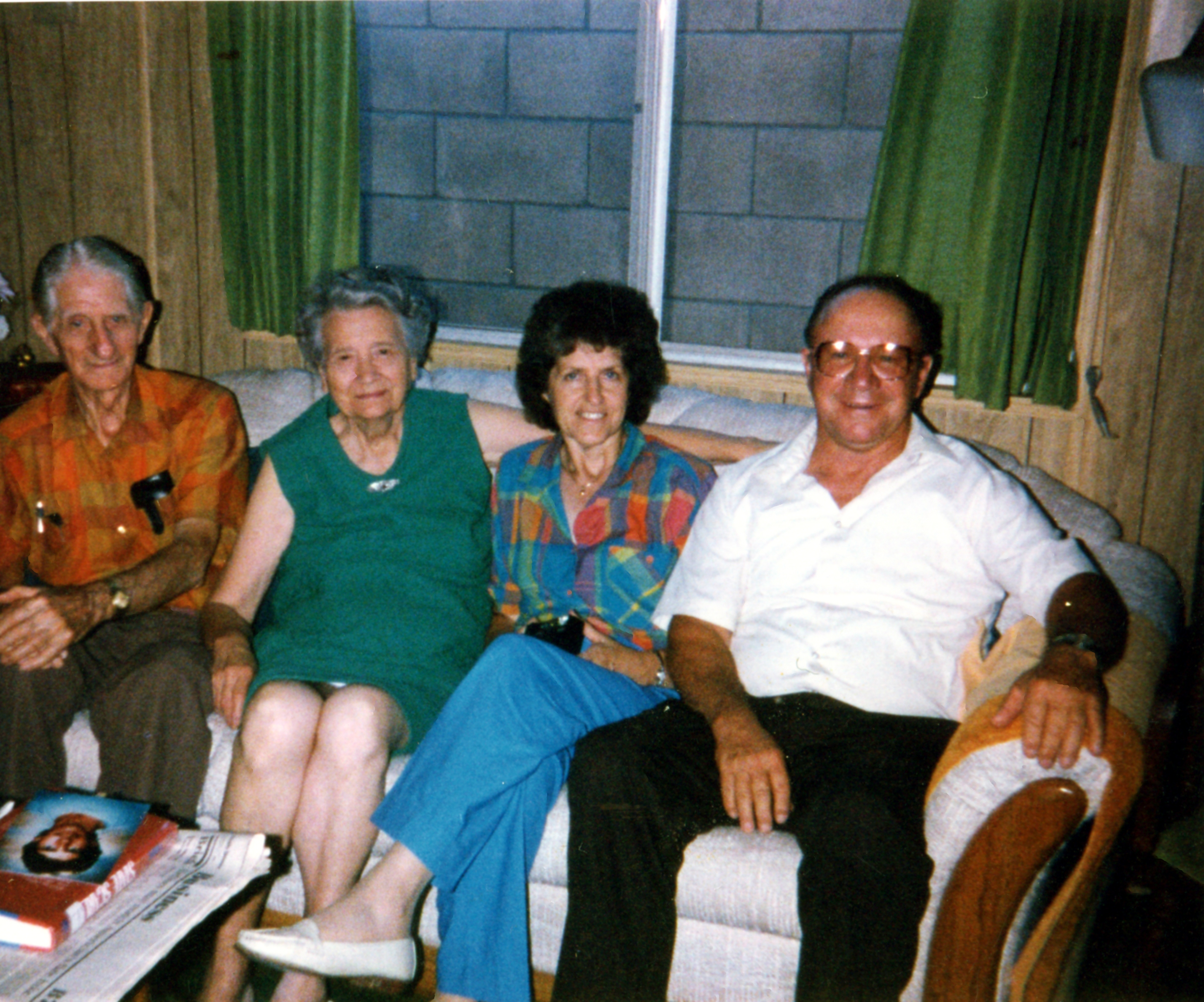 Wally and Agnes visiting with Uncle John and Aunt Sophia
