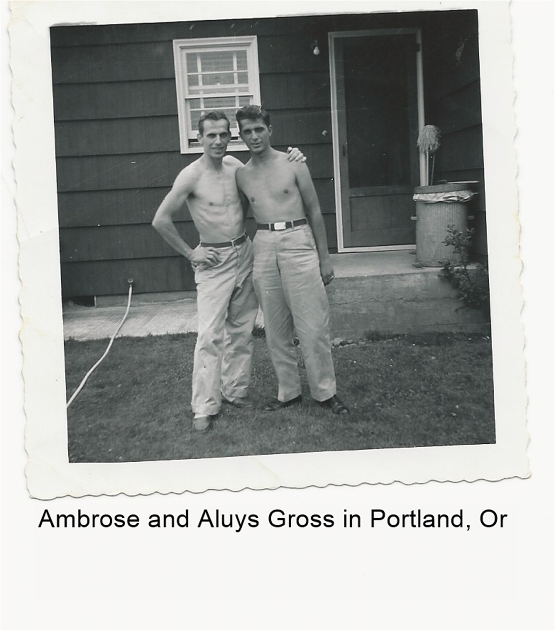 1954: Ambrose an Aluys in Portand, OR after Aluys' high school graduation.