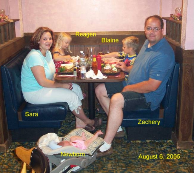 Zachery and Sara Gross family August 6, 2005