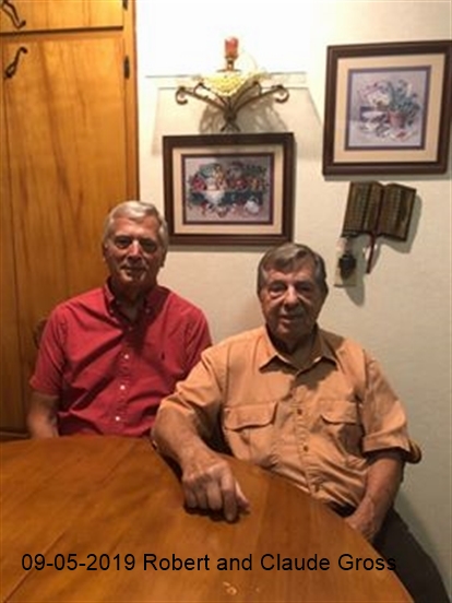 Claude and Robert at Claude's house in Rapid City, SD.