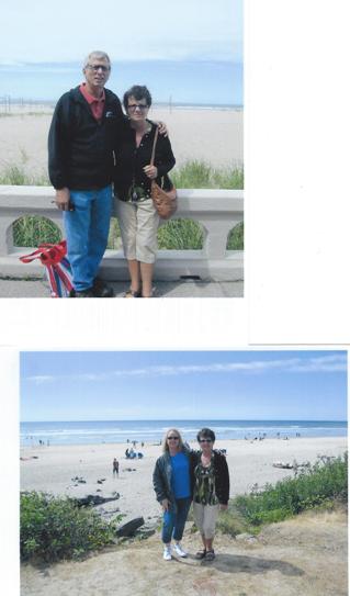 Aug2012: Darlene with Lori and Robert at the Oregon Coast