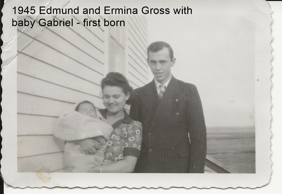 Edmund and Ermina with baby Gabriel.