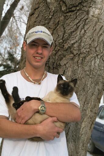 Derrick and his cat