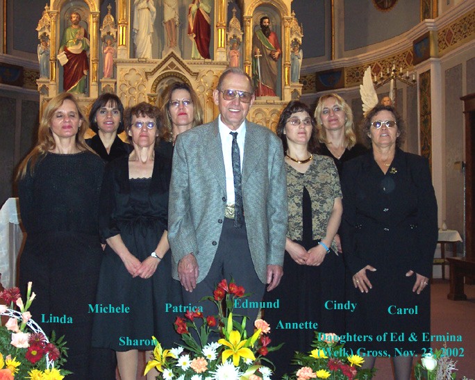 Daughters of Edmund and Ermina (Welk) Gross, Ermina's Funeral, November 23, 2002 at Sts. Peter and Paul Catholic Church, Strasburg, ND