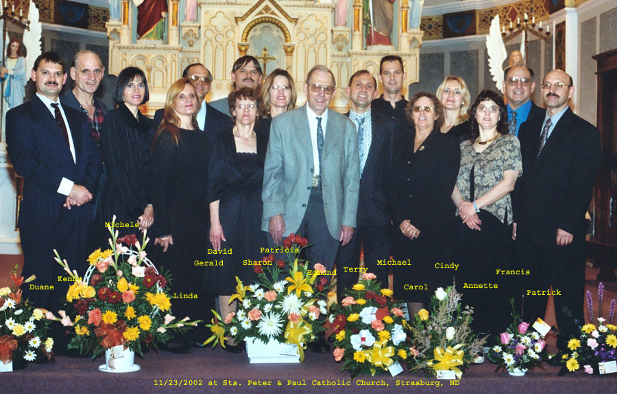 Edmund and Ermina (Welk) Gross Family, Ermina's Funeral, November 23, 2002 at Sts. Peter and Paul Catholic Church, Strasburg, ND