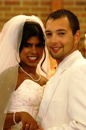 Nanda and Thomas, wedding day