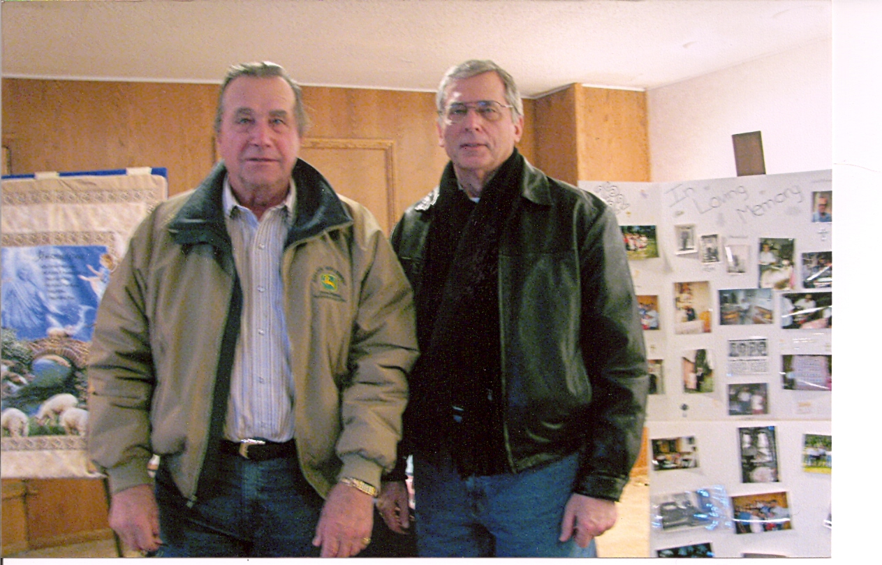 12/31/2009 Tony and Robert Gross at brother Edmund's funeral, Linton, ND