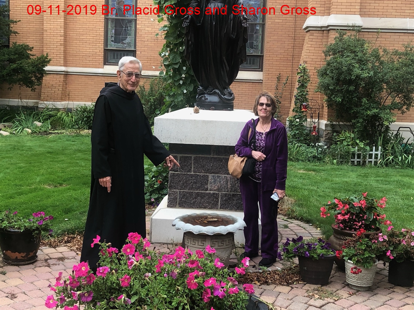 Sept. 11, 2019 Br. Placid Gross and Sharon Gross at the Richardton Abbey
