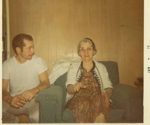 Frances Gross Feist and son Tom, January 1970