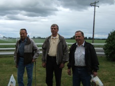 At Myron and Keven's second farm, Oster I, Woodburn, Oregon, June 10, 2007, brothers Pius, Robert, and Ambrose Gross