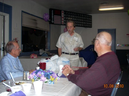 Al giving talk at Matt's 90th birthday, Benson, AZ
