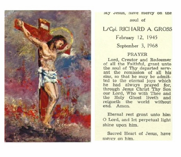 Richard Gross Prayer Card