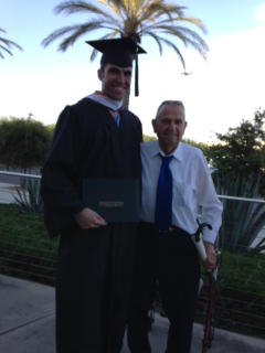 Greg Pacal graduated from the U of LA with a BA in June 2013.   With Grandpa, Pius