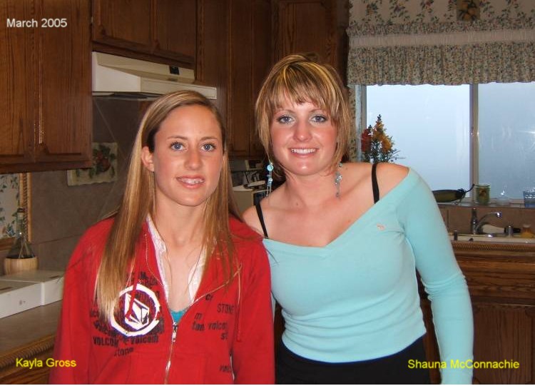 Granddaughters Kayla Gross and Shauna McConnachie, March 2005