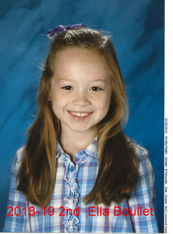 Ella second grade school picture 2018-2019