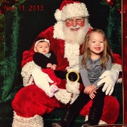 11-21-2013 Paisley and Ella with Santa.