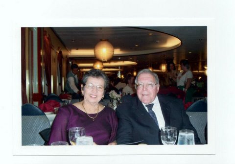 Charles and Joan on their 50th wedding anniversay, January 2006