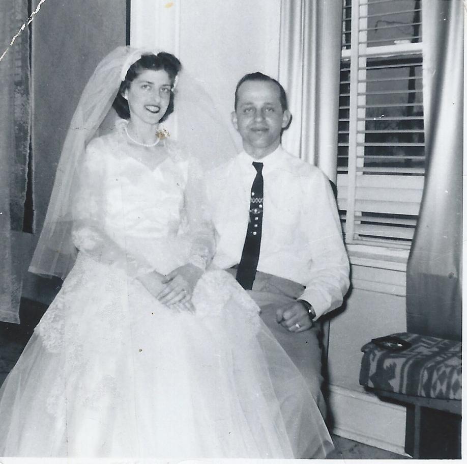 Jan 1955, Agnes and brother Joe