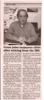 Al Gross volunteering at tax clinic