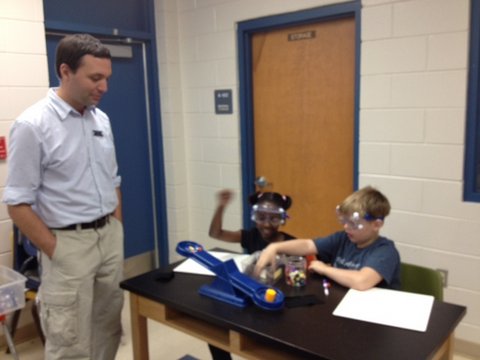 Jason teaching second grade class Sept 2012