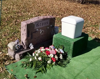 November 2, 2018 awaiting installation of military headstone