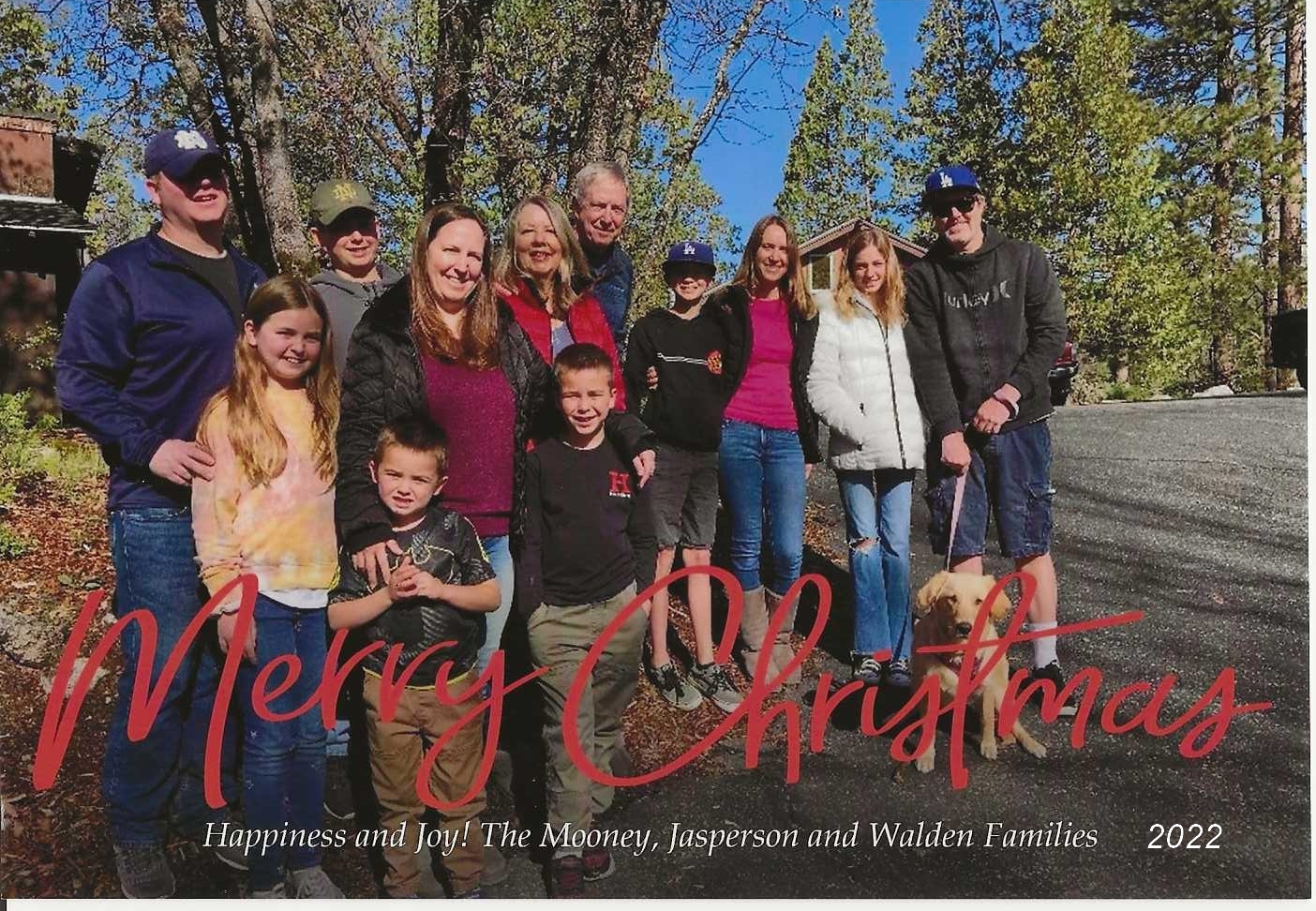 Judith and Bob Jasperson's family 2022