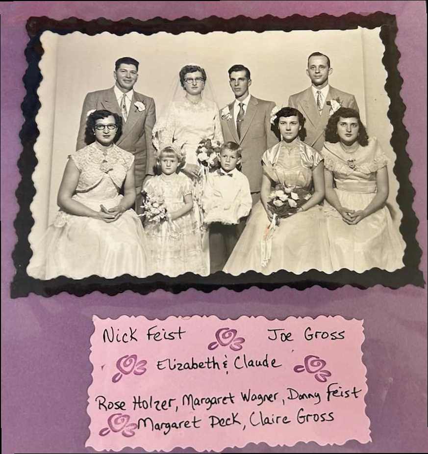 1953 Claude and Liz wedding.