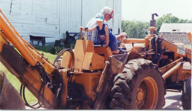Jack and grandson Alex, 2001