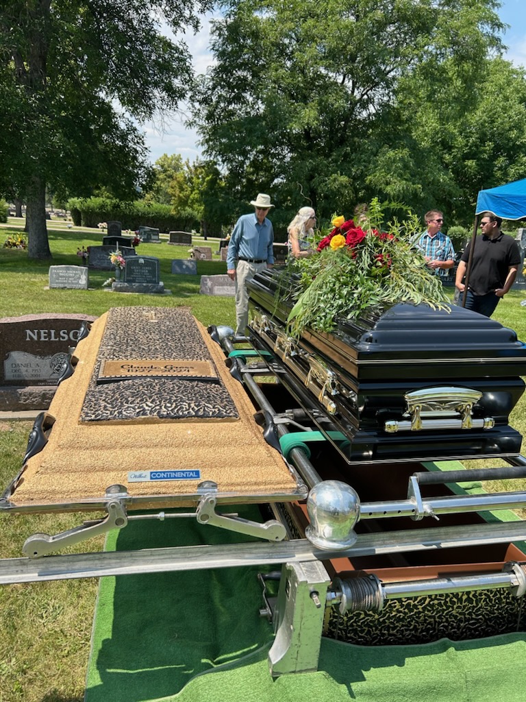 July 12, 2024: Claude's final resting place next to Liz.