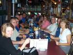 Bob & Joe Gross having dinner with the Claude and Liz Gross Family on August 1, 2005