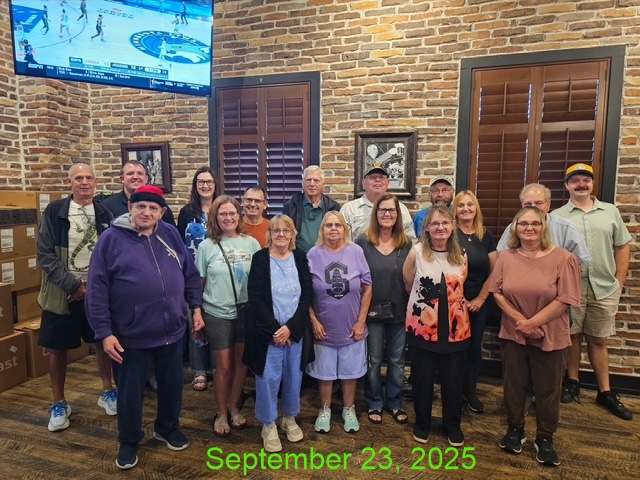September 23, 2025:  Bob Gross visiting with Edmund and Ermina Gross family.