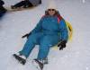Carol on sled