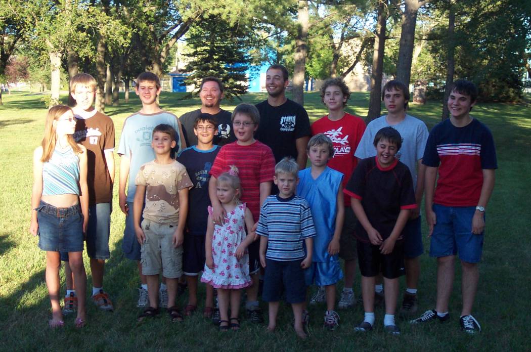 Edmund with his Grand Children, August 5, 2005