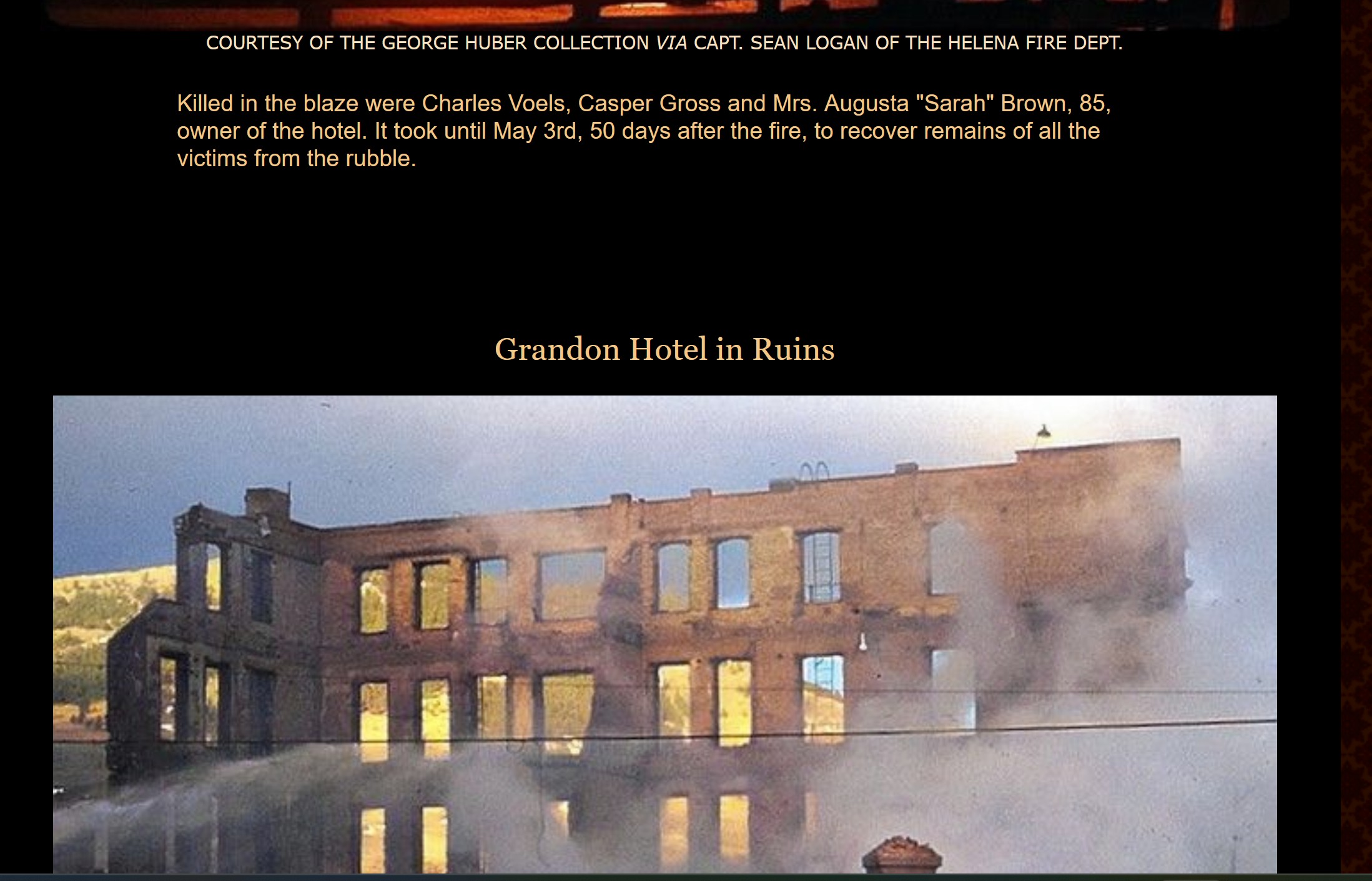 Grandon Hotel Fire Article
