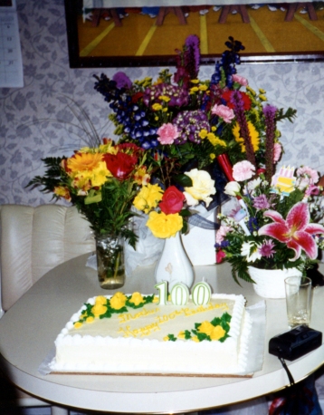 Frances Gross Feist and Loranz Feist family reunion at Woodland, Washingtion celebrating Francess' 100 birthday, June 27, 1998..