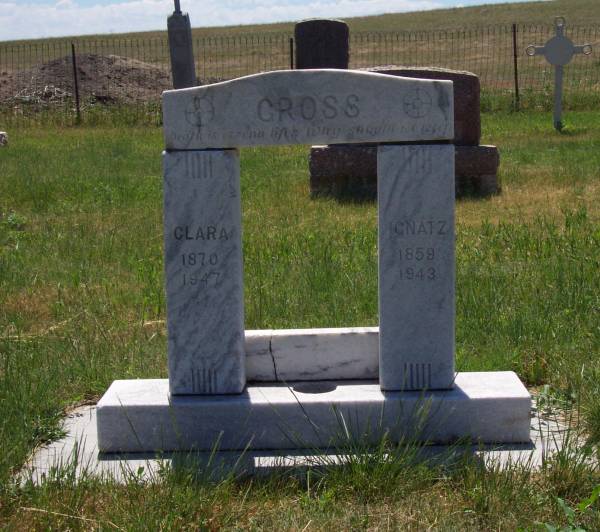 Ignatz And Clara Gross grave site, St. Mary's Catholic Cemetery, Hague, ND
