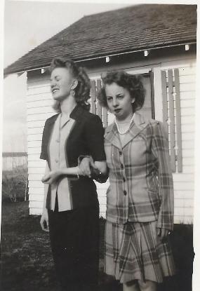 August 1945: Alvina and Lorraine Keller