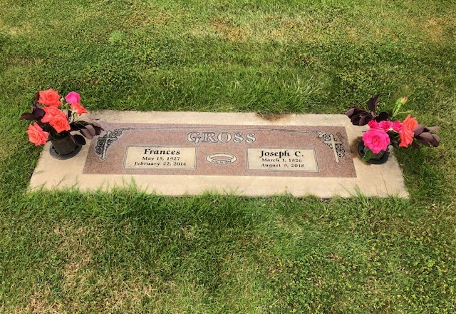 August 28, 2020, Joe and Fran Gross.