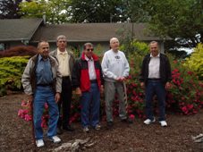 June 10, 2007 at Joe and Fran's home in Woodburn, OR, L-R: Brothers, Pius, Robert, Claude, Joe, Ambrose