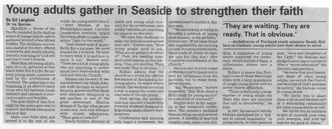 Theresa and Holly in 2001 at Seaside, Or Writeup