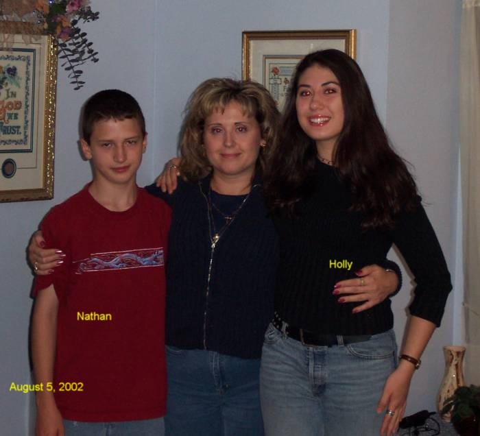 Nathan, Theresa, and Holly taken on August 5, 2002