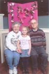February 2005: Kassidy and Grandma Fran and Grandpa Joe out on a date on Valentines day. They brought Kass as a chaperone(hahahahaha). 56 1/2 years of marriage, and still in love.