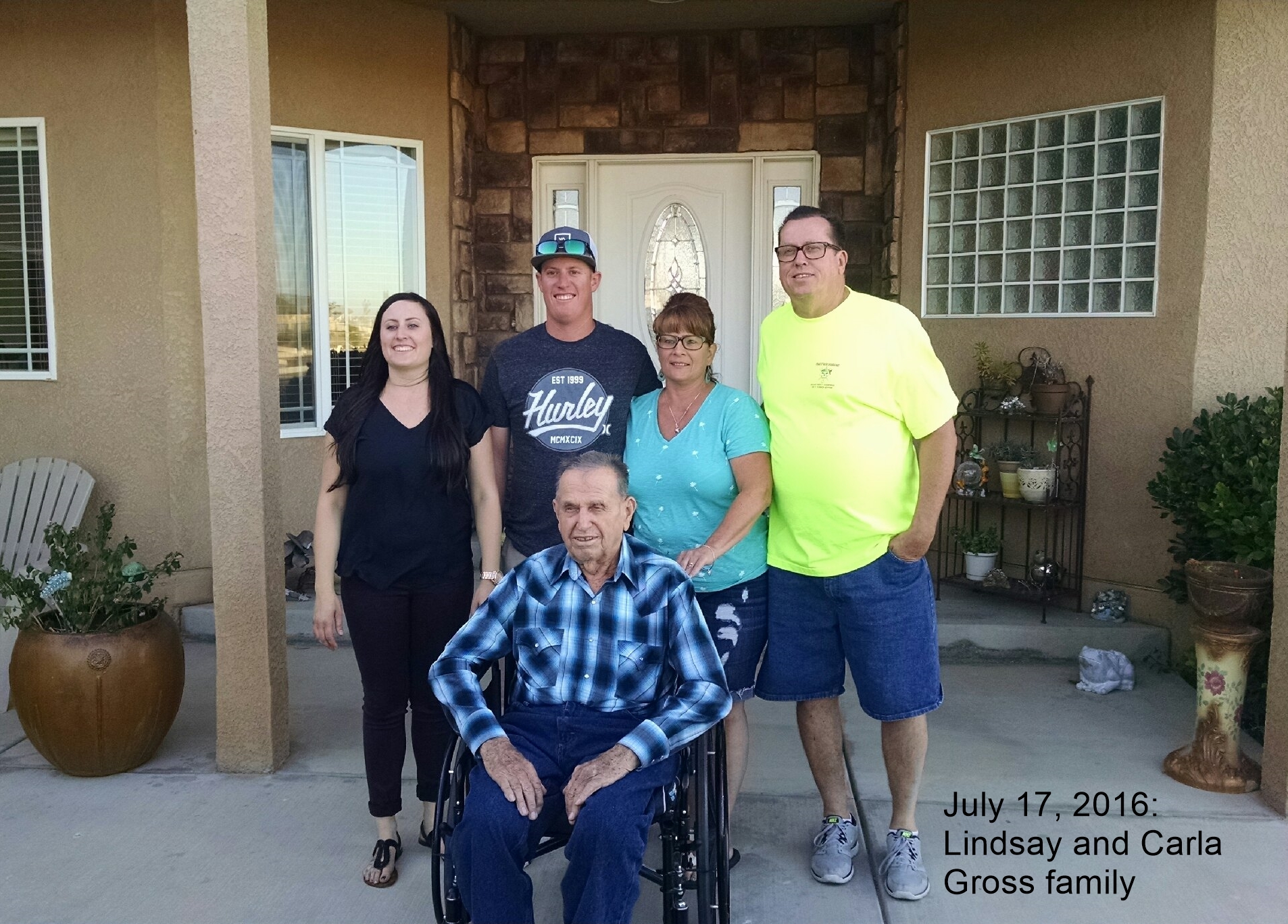 Lindsay and Carla family and Pius, July 17, 2016.