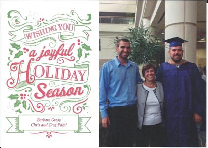 November 2013, Greg, Barbara and Chris.  Chris received his MBA.