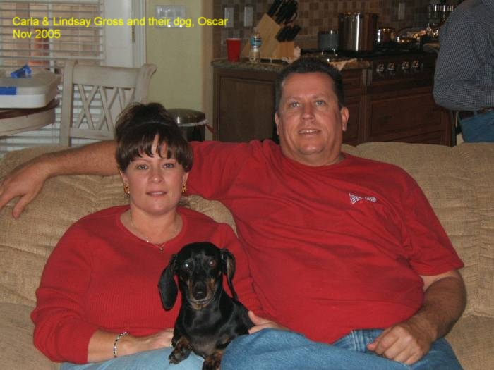 Carla and Lindsay with Oscar, November 2005