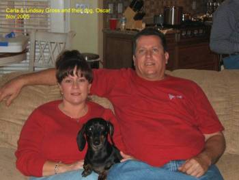 Carla and Lindsay with Oscar, November 2005