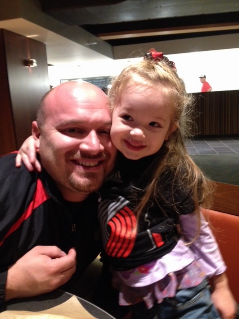 10-17-2014 Ella at first Blazer game.