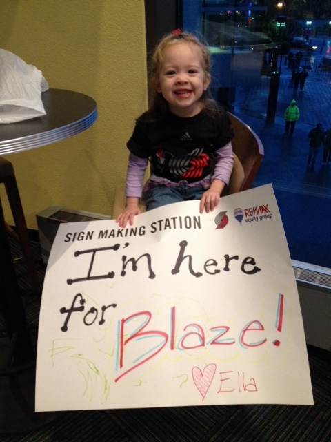 10-17-2014 Ella at first Blazer game.
