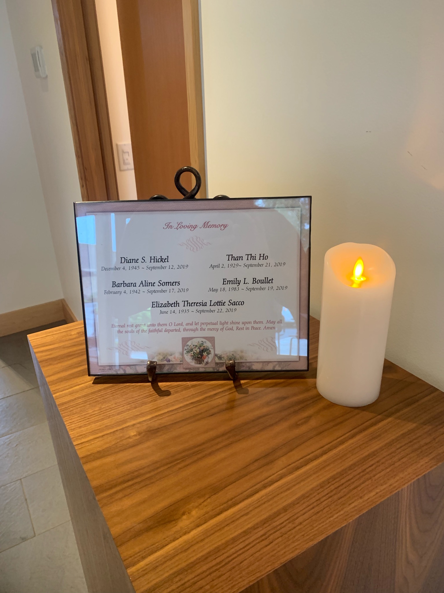October 4, 2019 In memory of Emily.