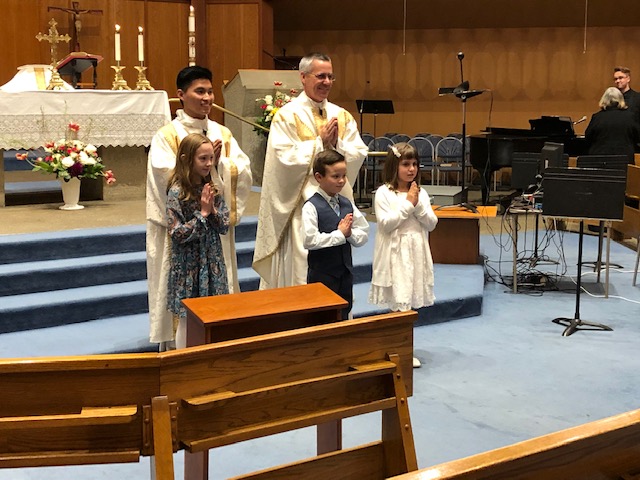 May 5, 2020:  Ella's First Holy Communion in the Roman Catholic faith by Msgr. John Cihak.